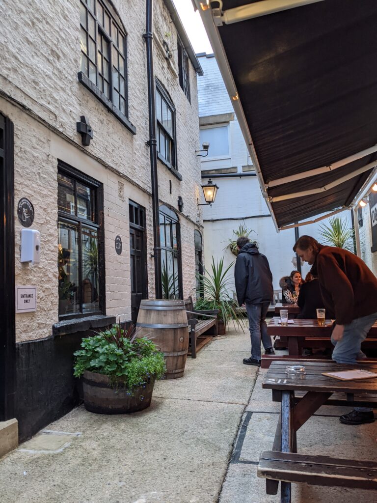 Turks Yard and ginnel. The ginnel round the back of the Trinity which cuts through into Turks Yard and lower to the pub Whitelocks
